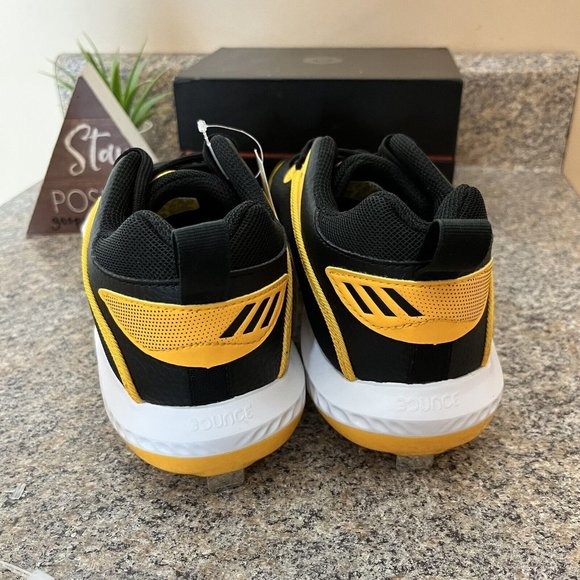 ✅ Adidas Icon 6 Bounce Metal Baseball Cleats‎ FV9346 Yellow/Black Men\'s Size 7.5 main image 7